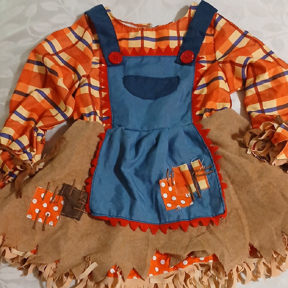 Spooktacular Creations Halloween Scarecrow Girls Dress 3t